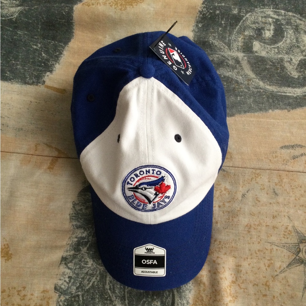 Toronto Blue Jays Two-Tone Embroidered Logo Baseball Cap - Blue & White